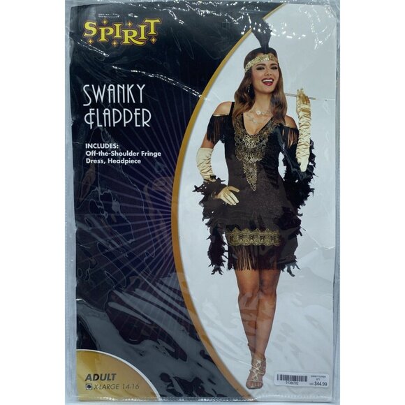 Spirit Swanky Flapper Adult Ladies Halloween Theatre Costume Size X-Large 14-16 - Picture 1 of 10